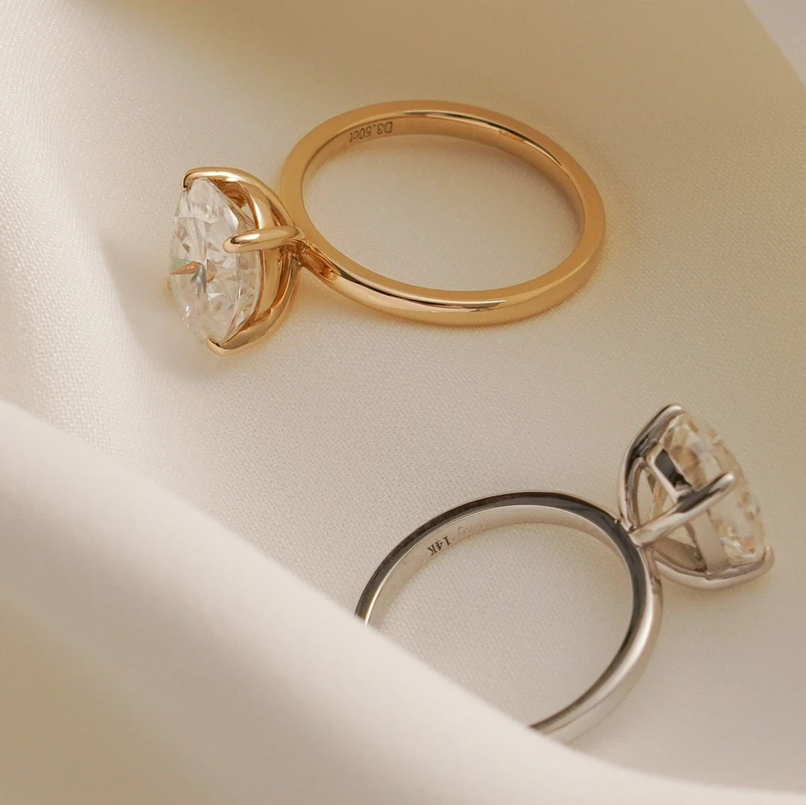 oval cut stone ring