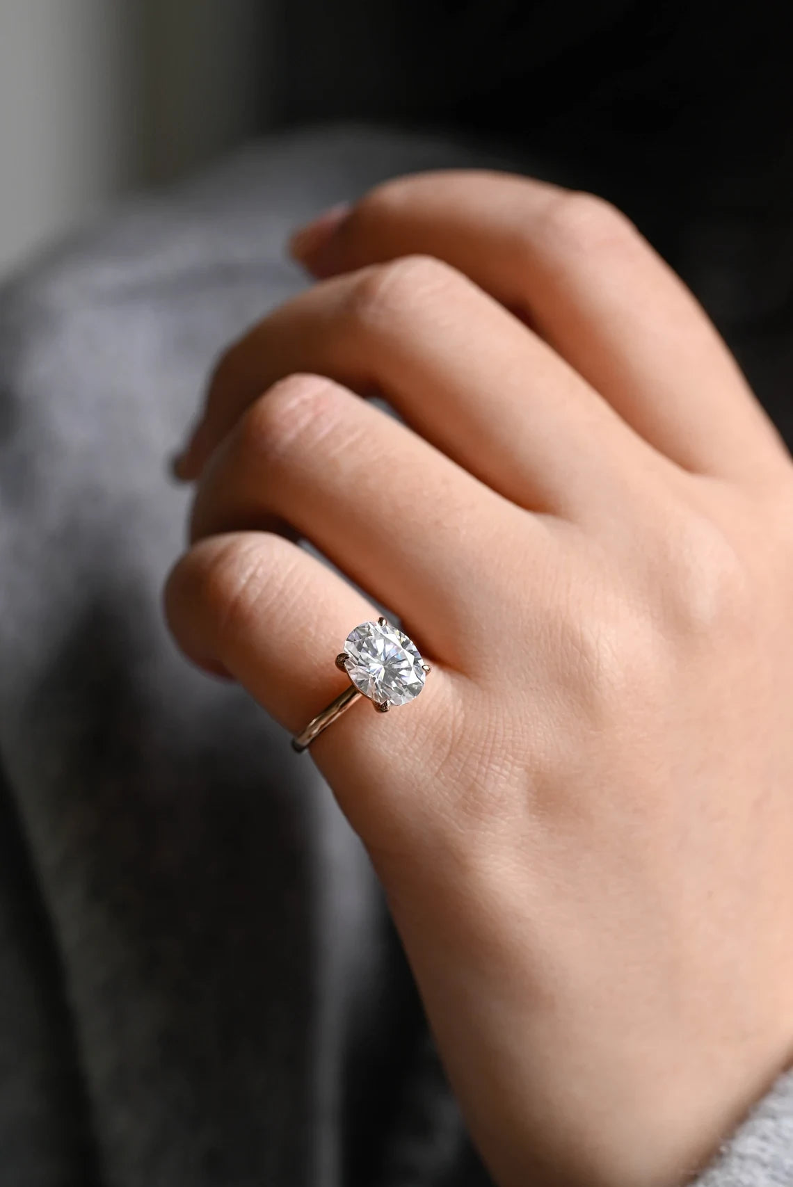 moissanite engagement ring