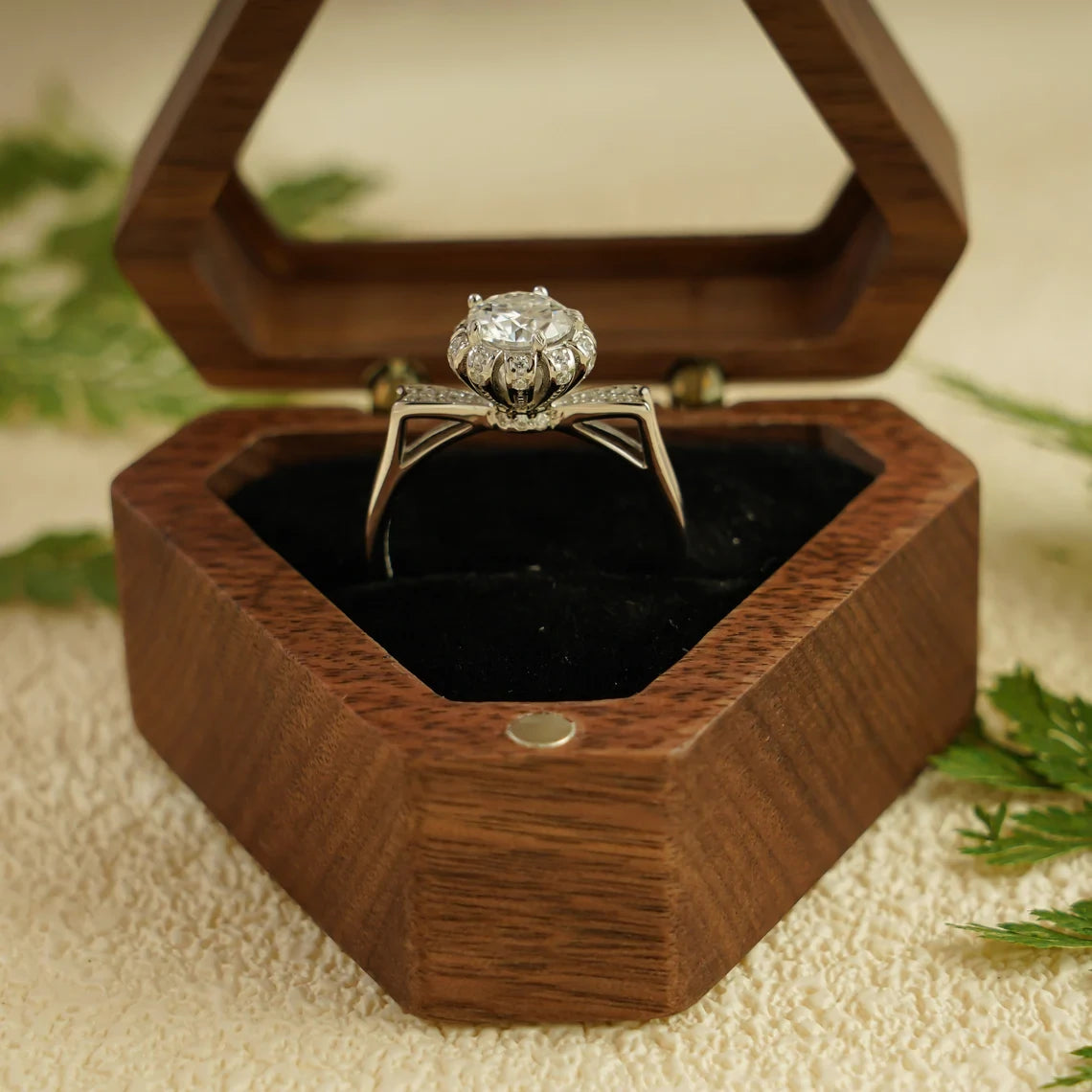 Elegant Moissanite Ring | Anniversary Glow | Promise in Gold