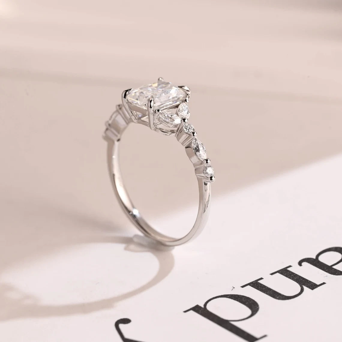 Radiant Engagement Ring | 18K Spark | Promise Her Always