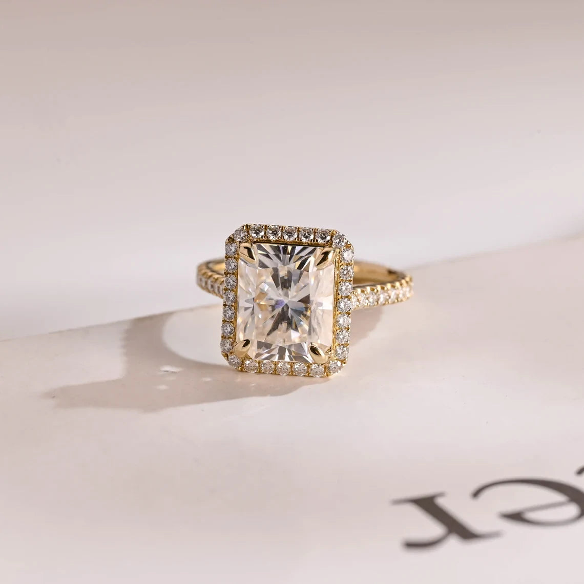5CT Brilliance | Radiant Cut Sparkle | Halo Engagement Ring
