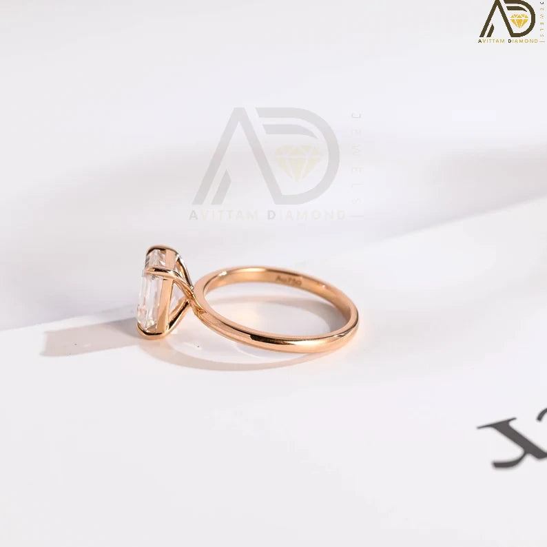 Beautiful Emerald Cut Jewelry | Stylish Moissanite Anniversary Band | Dazzling Sharp Claw Diamond Band