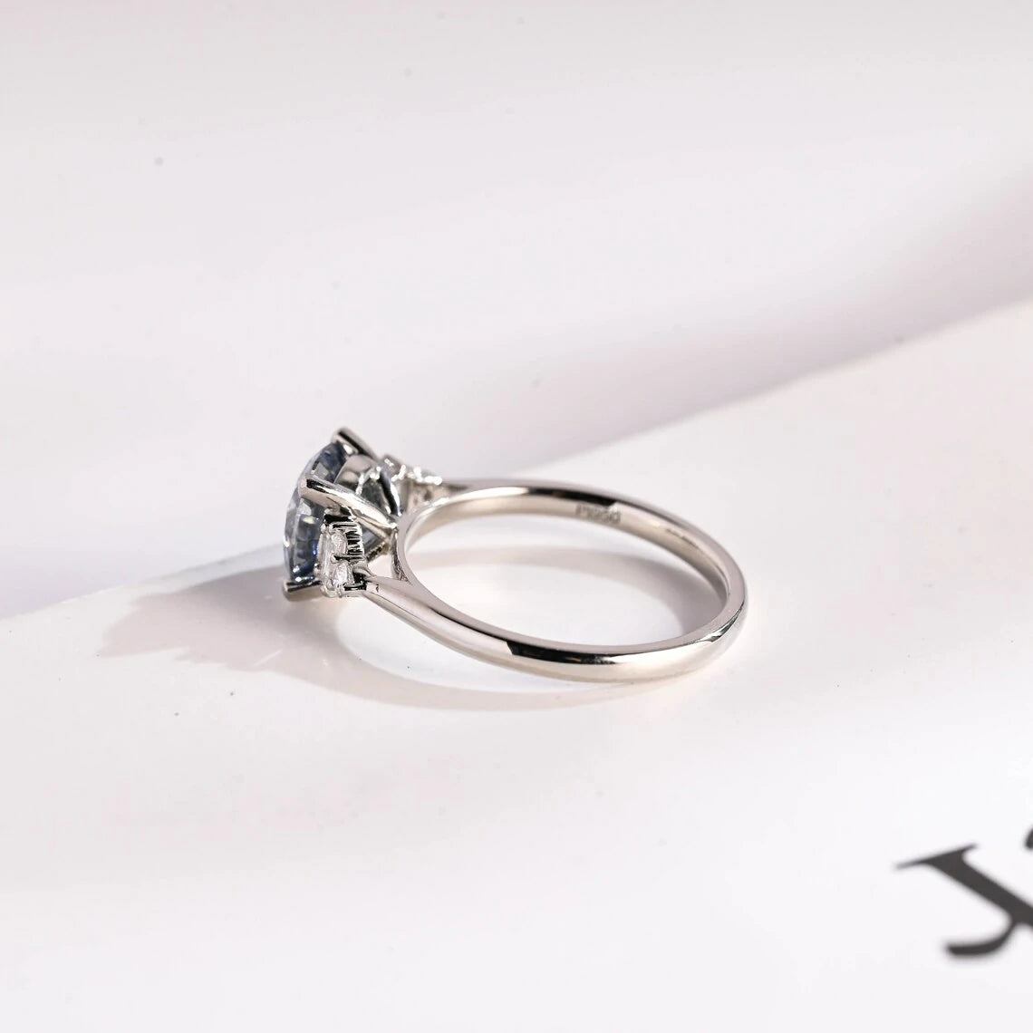 Round Cut Shine | Moissanite Love | Elegant Blue Band