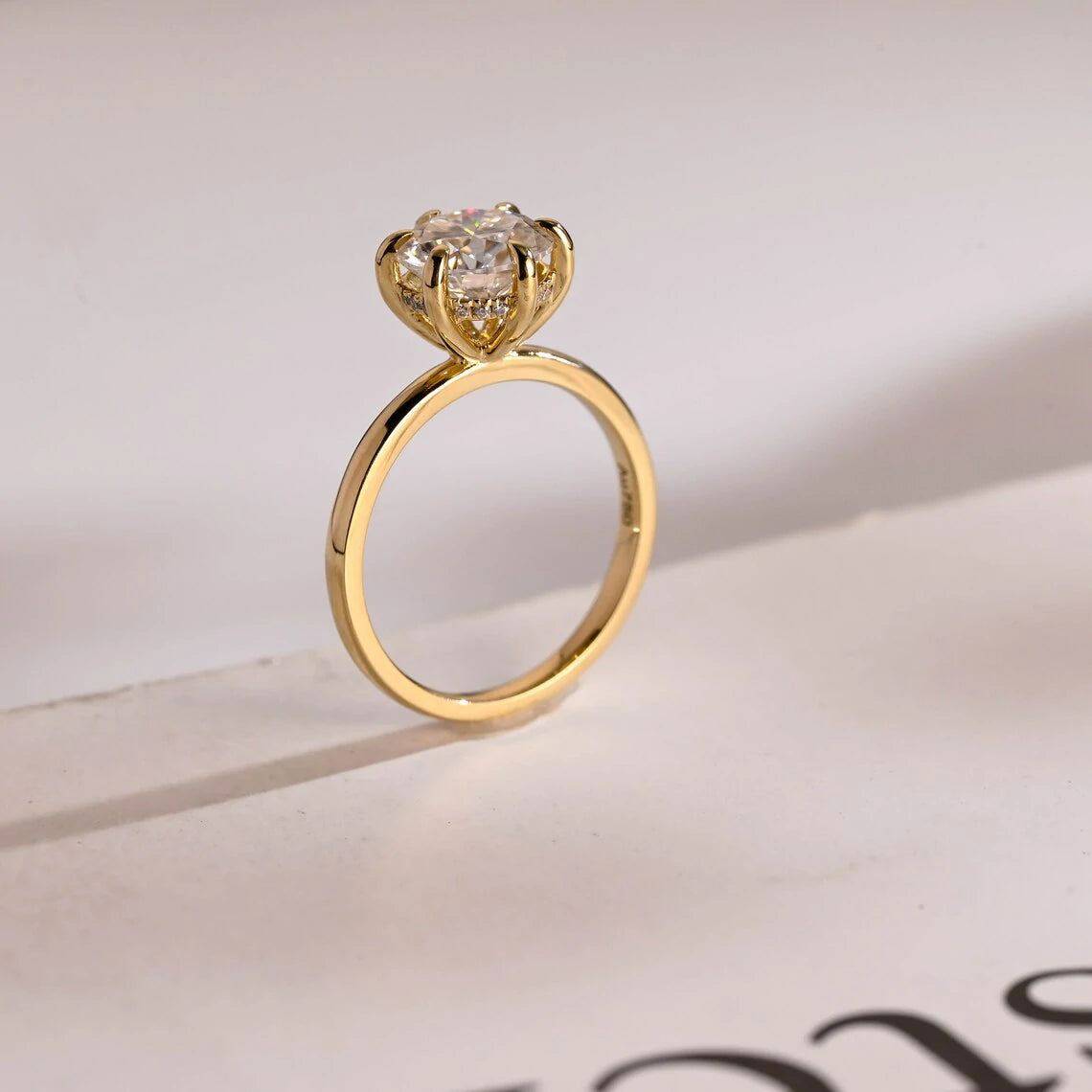 Crafted in Love | 10K–18K Gold Ring | Hidden Halo Brilliance