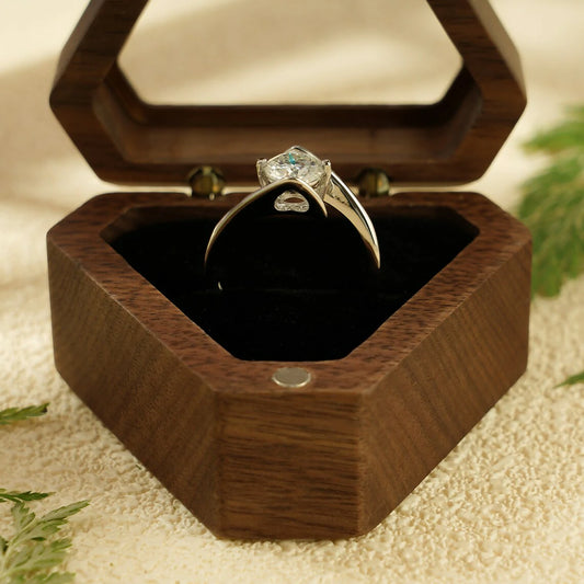 Handmade Moissanite Ring | Solid Gold Promise Ring | Gift for Her