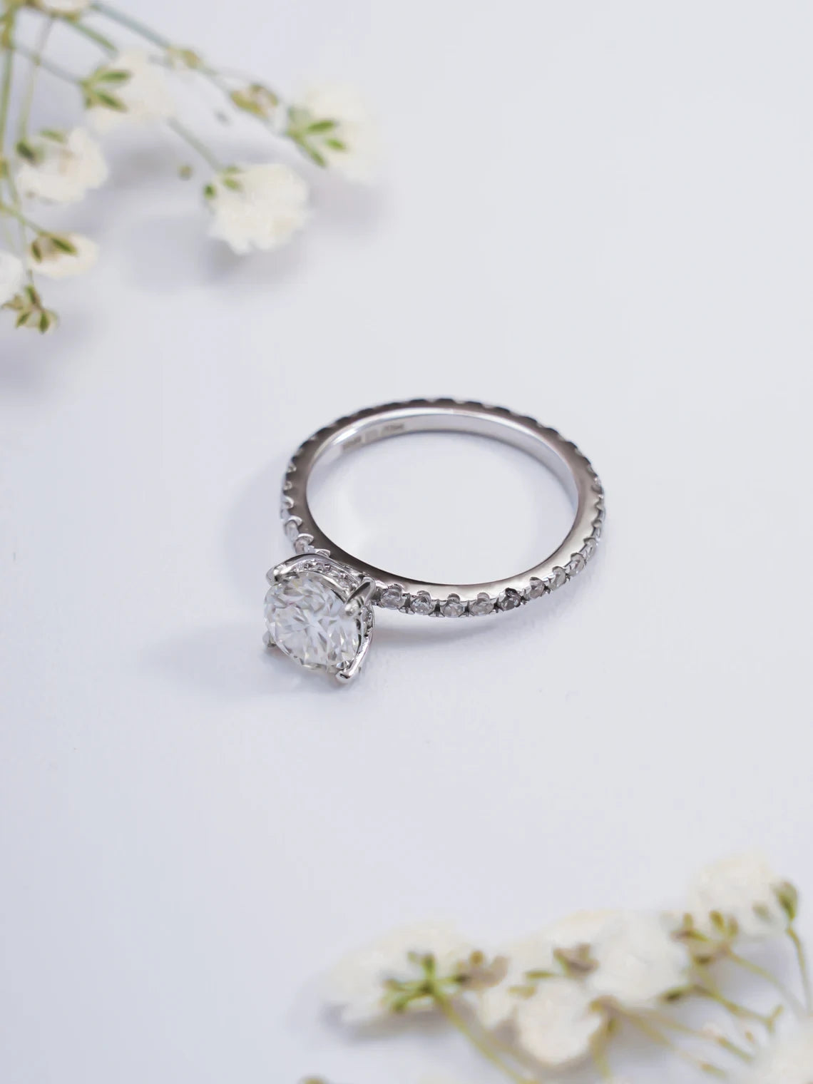 Celebrate Her Light | Gold Eternity Ring | Hidden Halo Spark