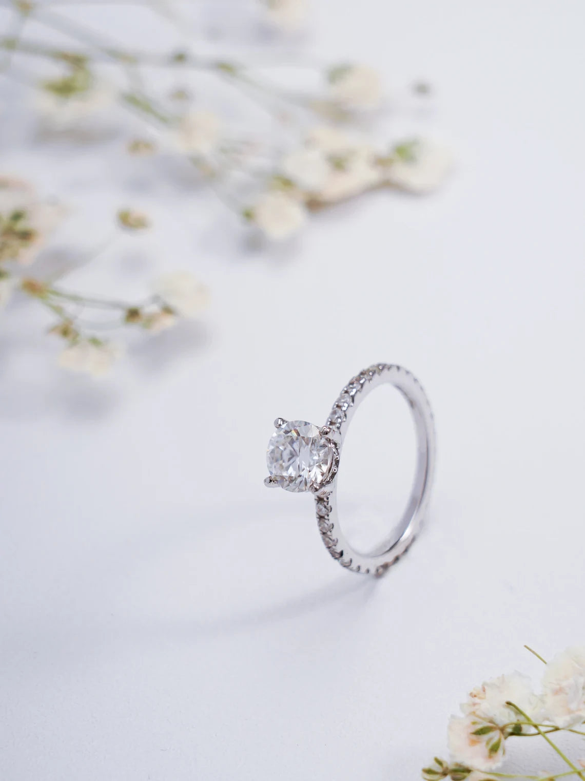 Crafted for Her | Round Cut Elegance | Eternity Halo Band