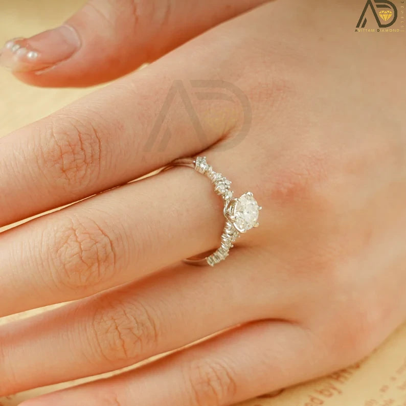 Luxury Moissanite Band | Classic Engagement Jewelry | Timeless Ring