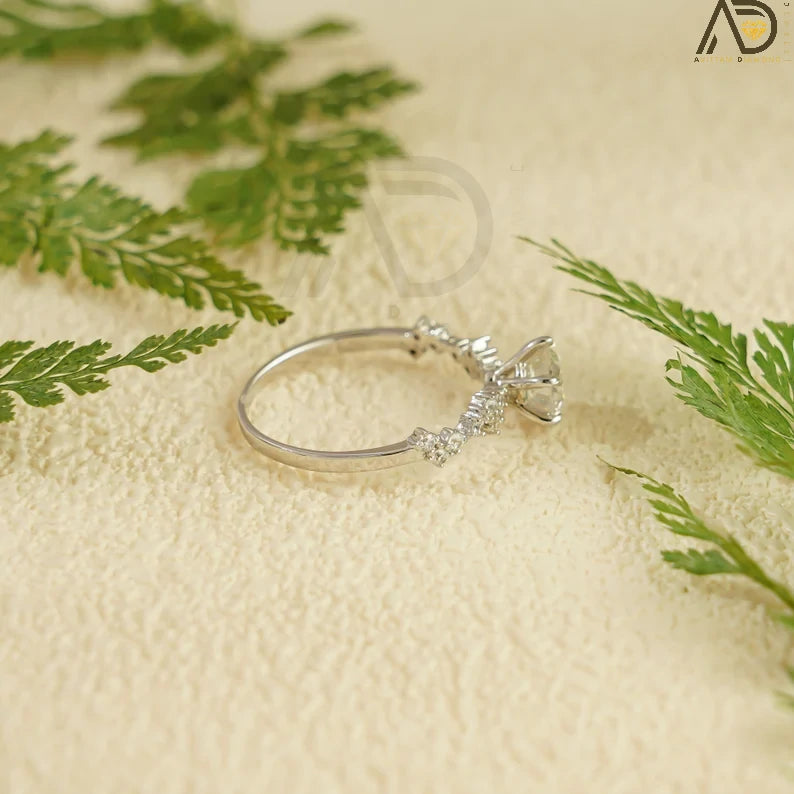 Moissanite Proposal Ring | Elegant Handmade Band | Gold Jewelry