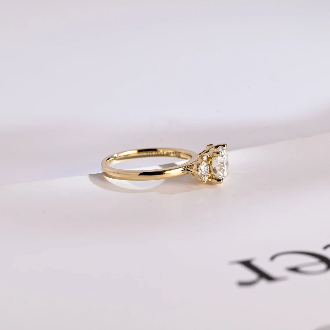 Crafted for Her | Accent Round Ring | Gold Anniversary Gift