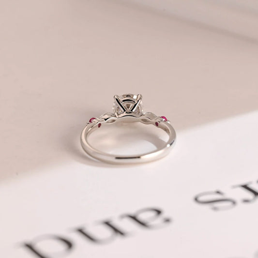 Solid Gold Sparkle | Promise Ring Love | Elegant Round Cut