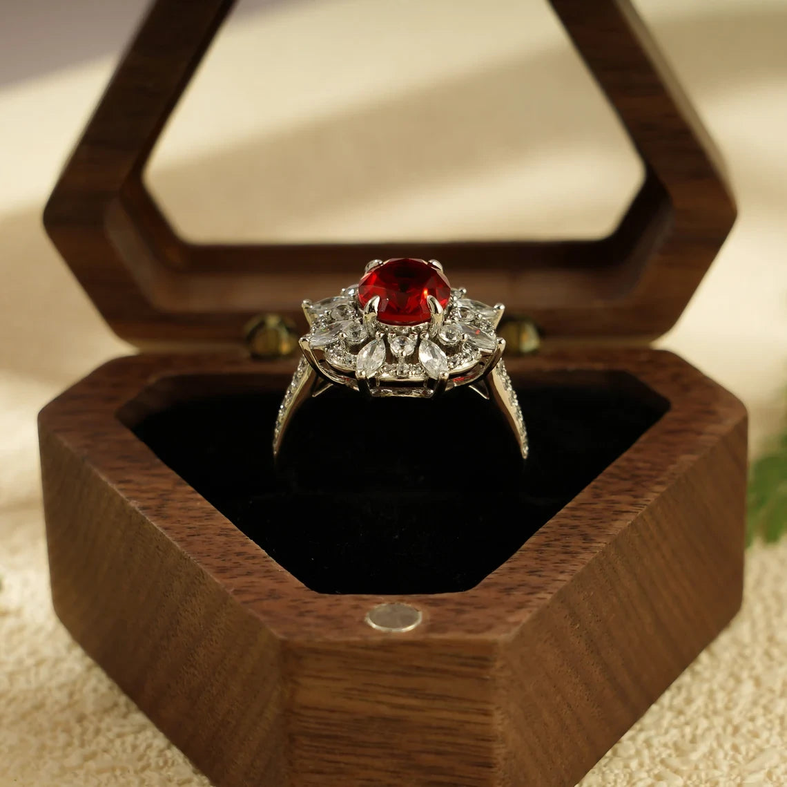 handcrafted ruby ring