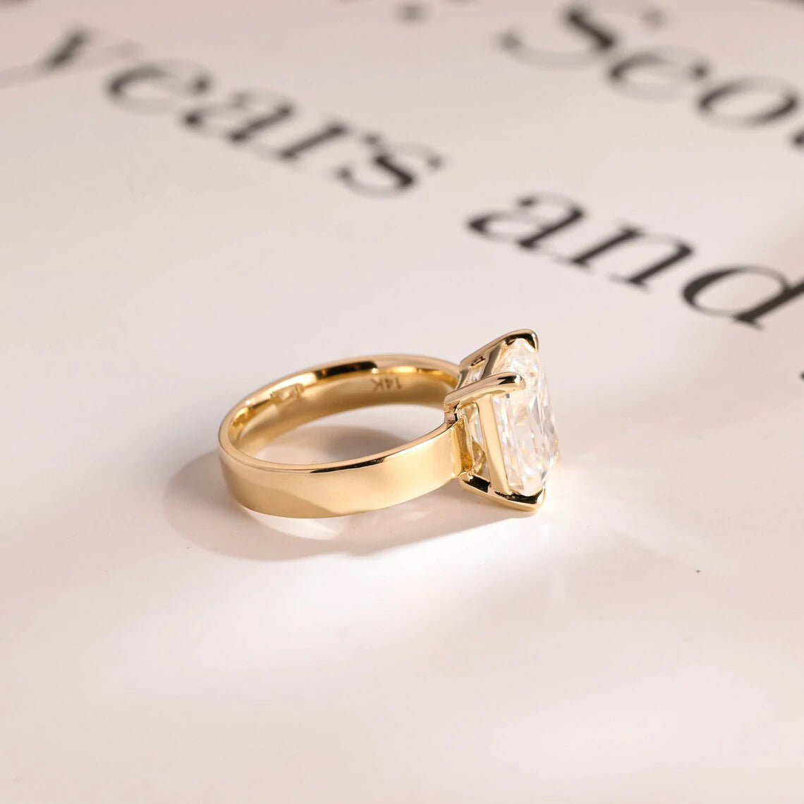 3mm Engagement Ring | Radiant Cut Shine | Solid Gold Love