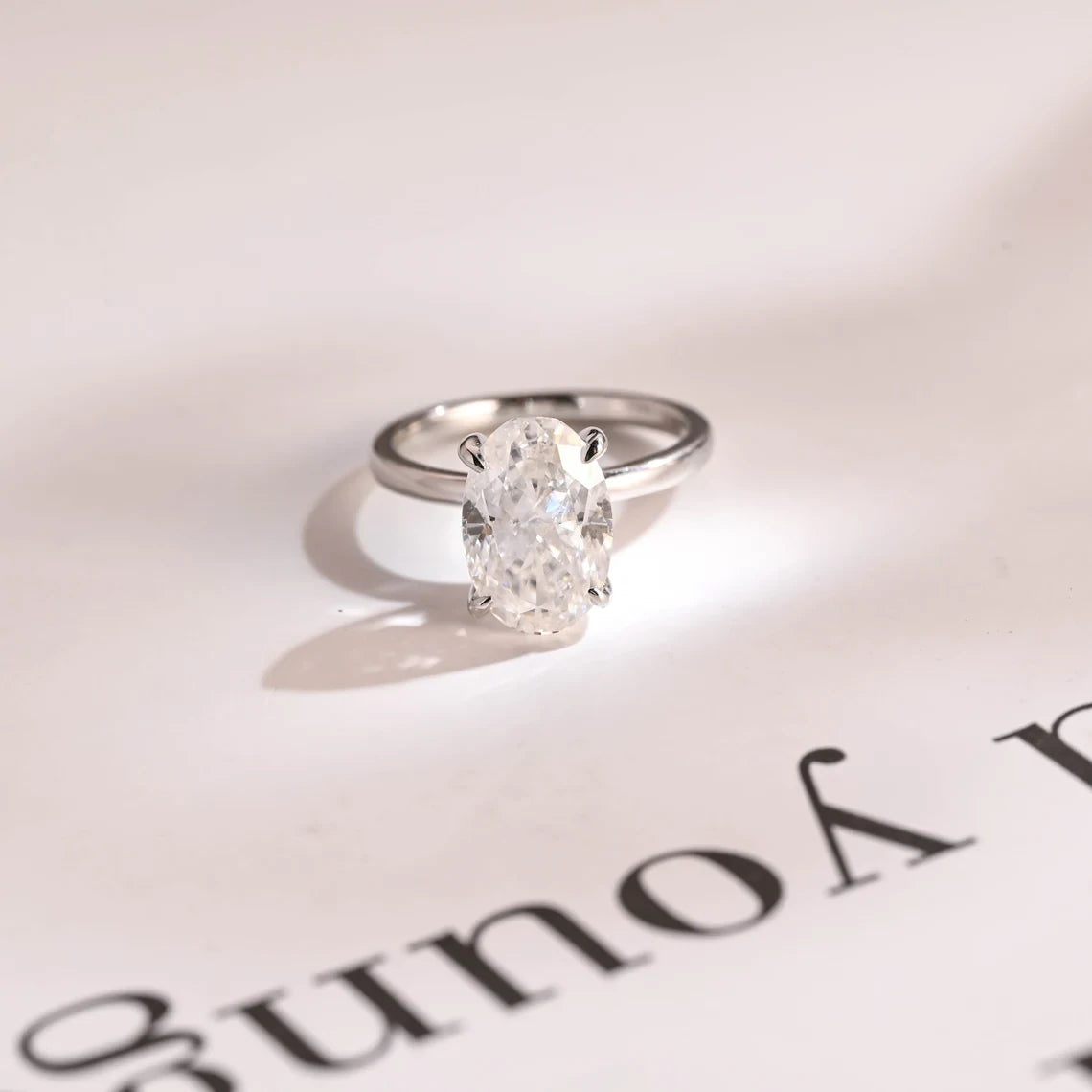 oval moissanite ring