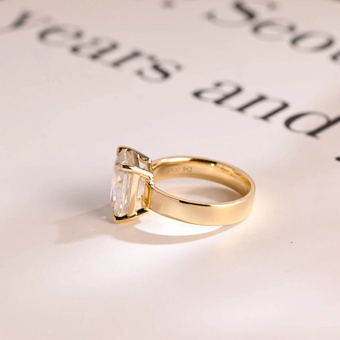14K Gold Glow | Moissanite Fire | Anniversary Spark