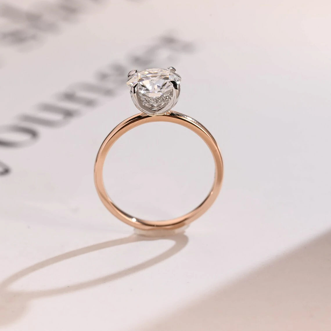 Dazzling Halo Design | Solid Gold Blend | Two-Tone Magic