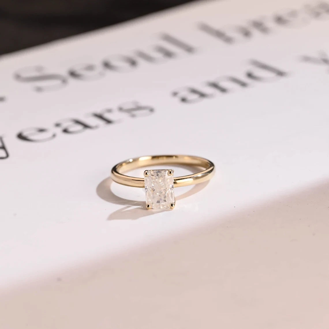 Radiant Cut Sparkle | Solid Gold Shine | Gift for Her