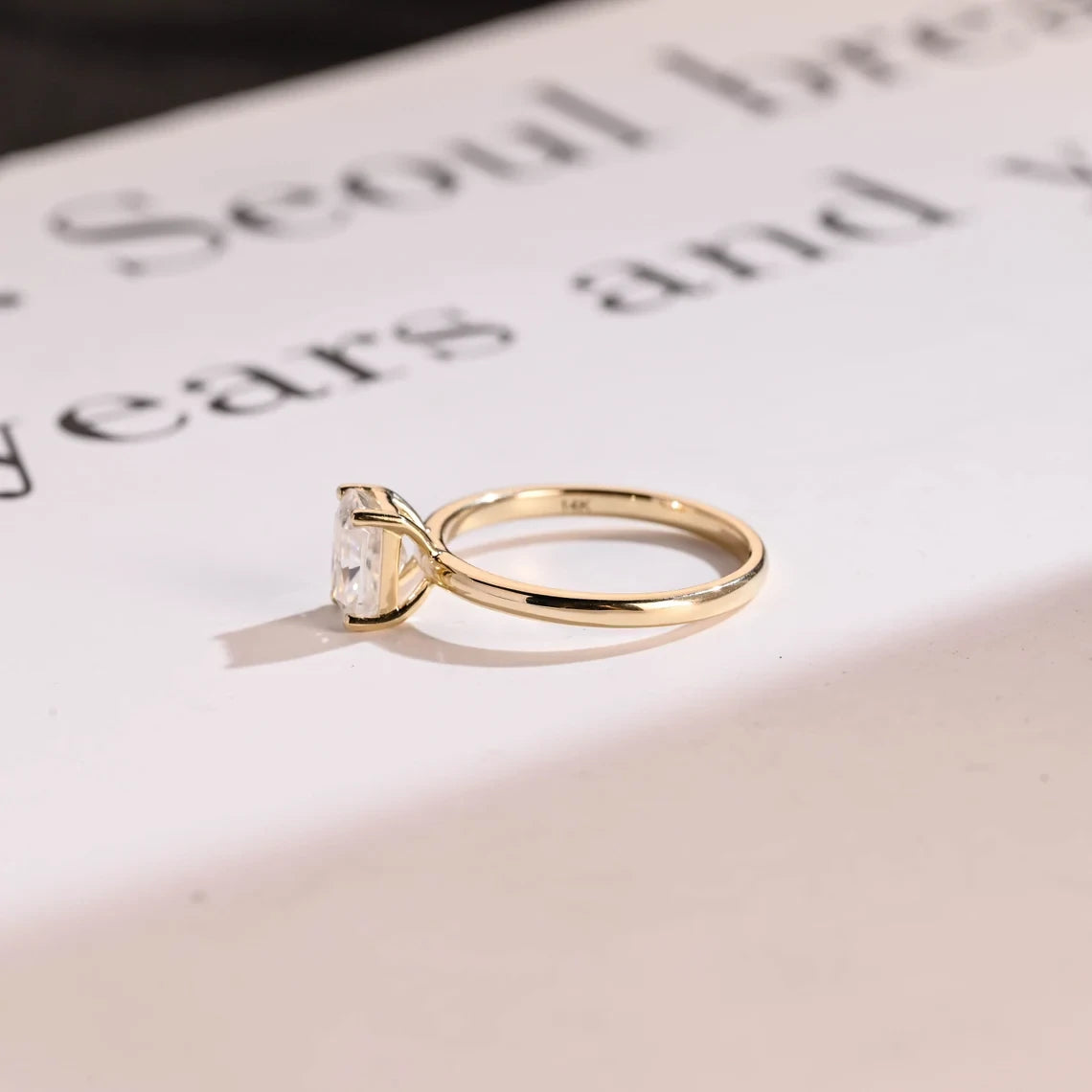 Promise Ring Brilliance | Moissanite Spark | Golden Love