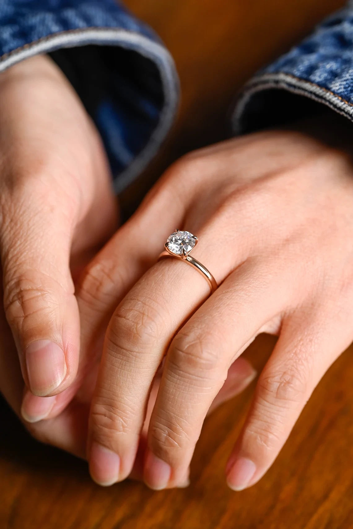 Dainty Rose Gold Ring | Moissanite Proposal Gift | Elegant Look