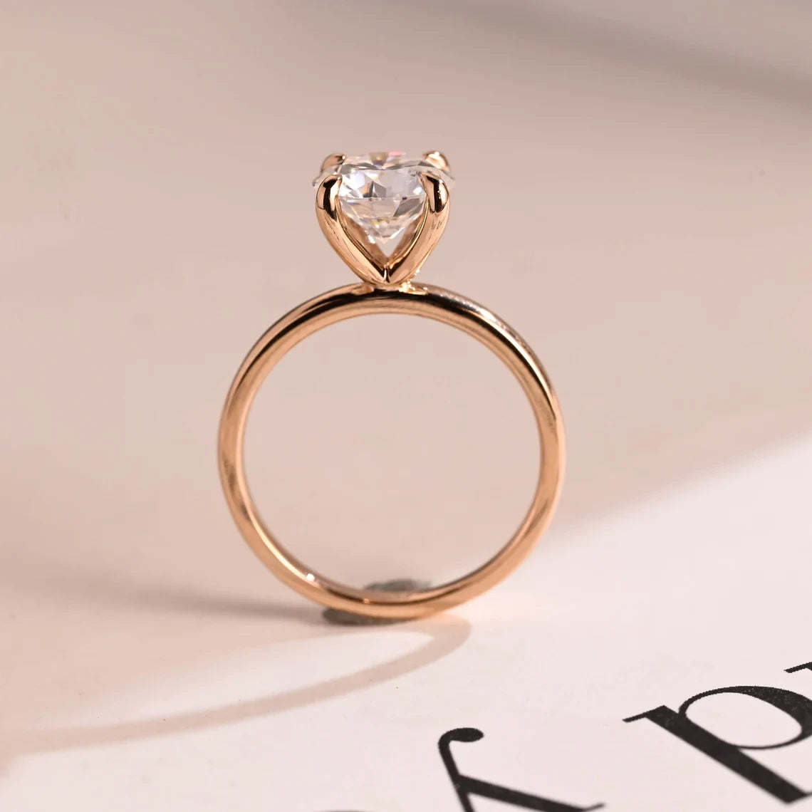 Gift for Her Jewelry | Moissanite Engagement Band | 18K Love