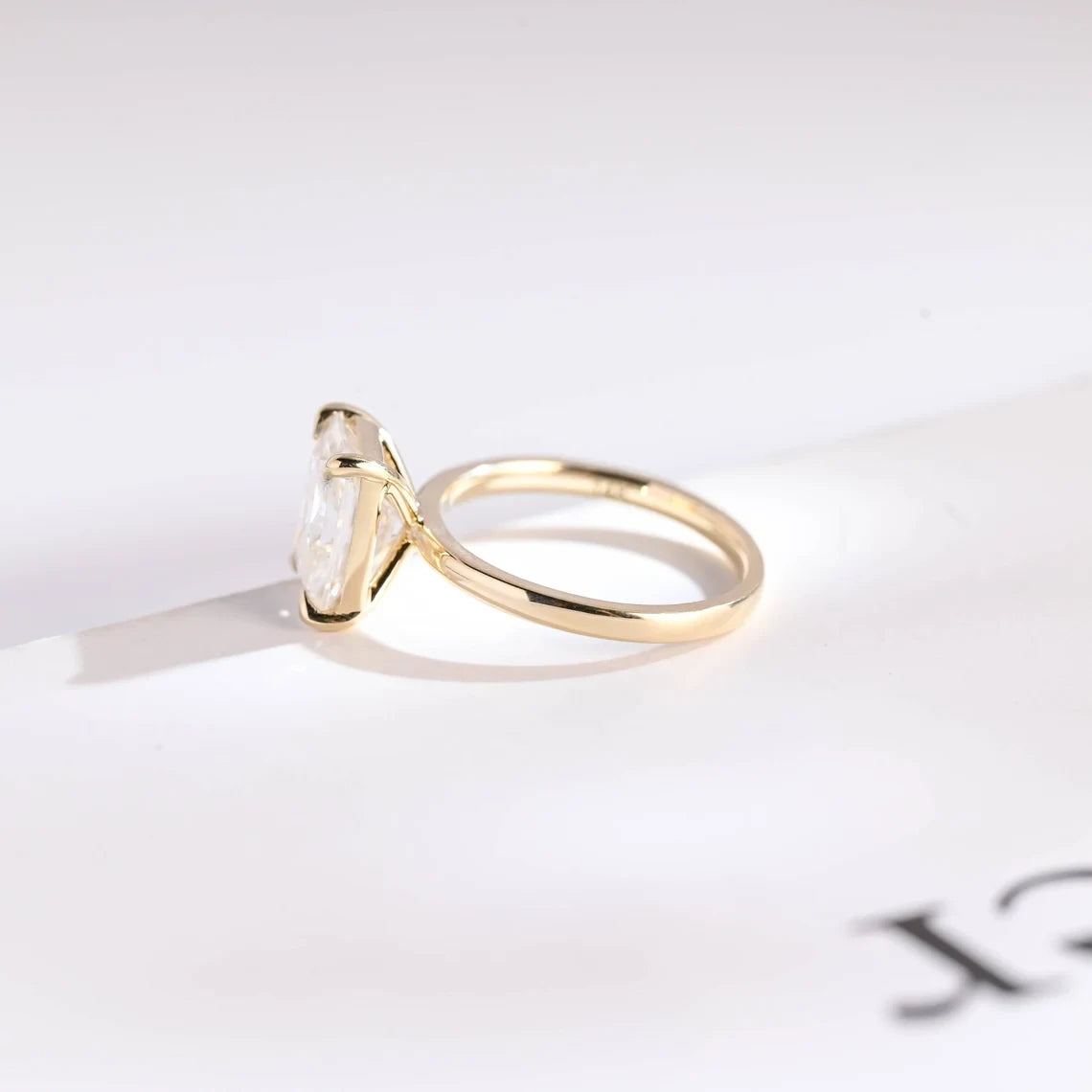 Solid Gold Beauty | Moissanite Fire | Christmas Ring Gift