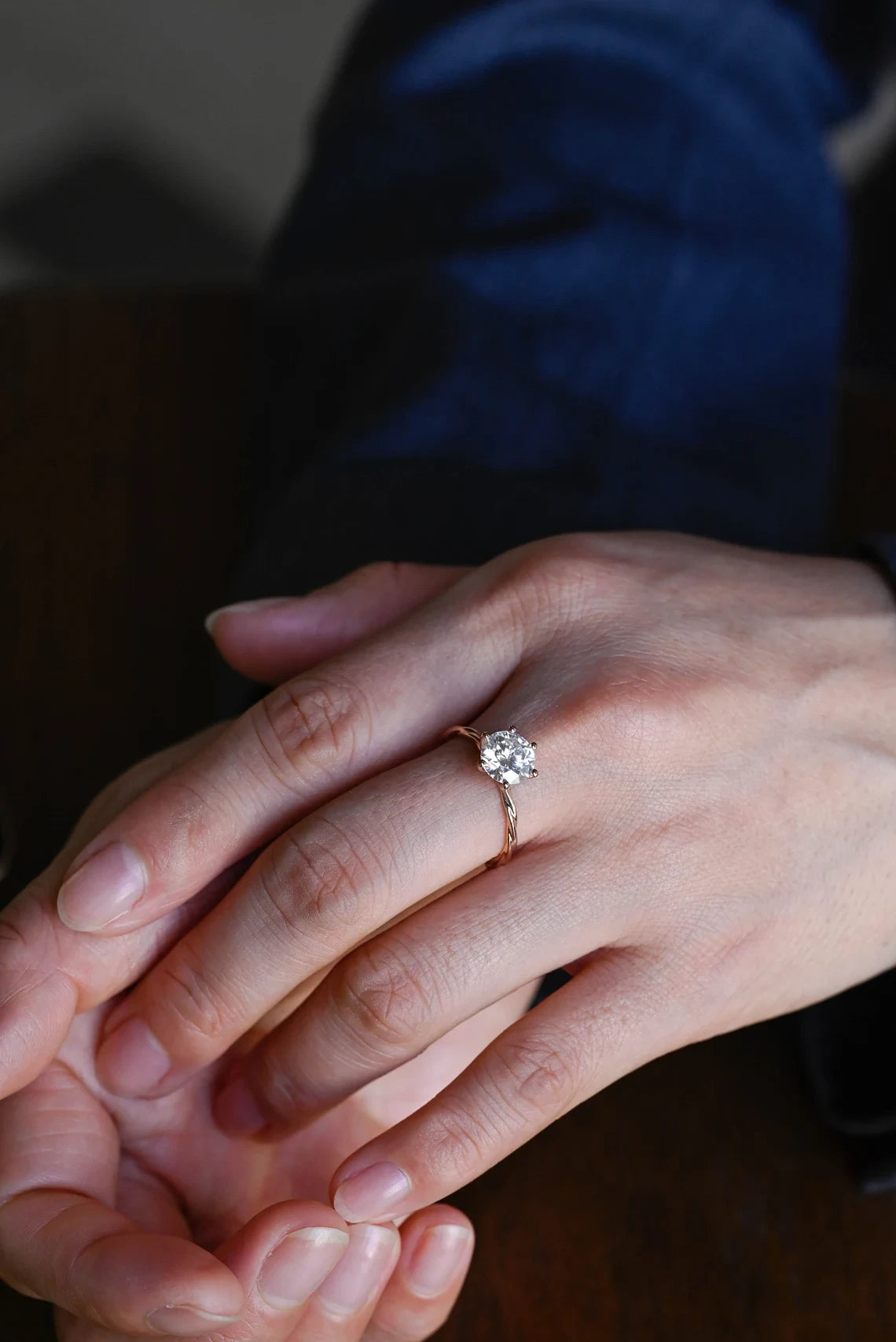 Delicate Moissanite Ring | 18K Gold Jewelry | Proposal for Her
