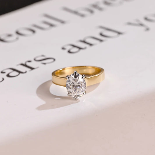 oval moissanite ring
