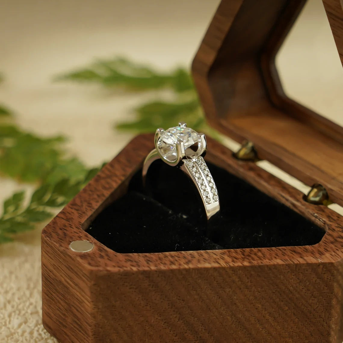 Celebrate in Style | Moissanite Engagement | Double Band Gift
