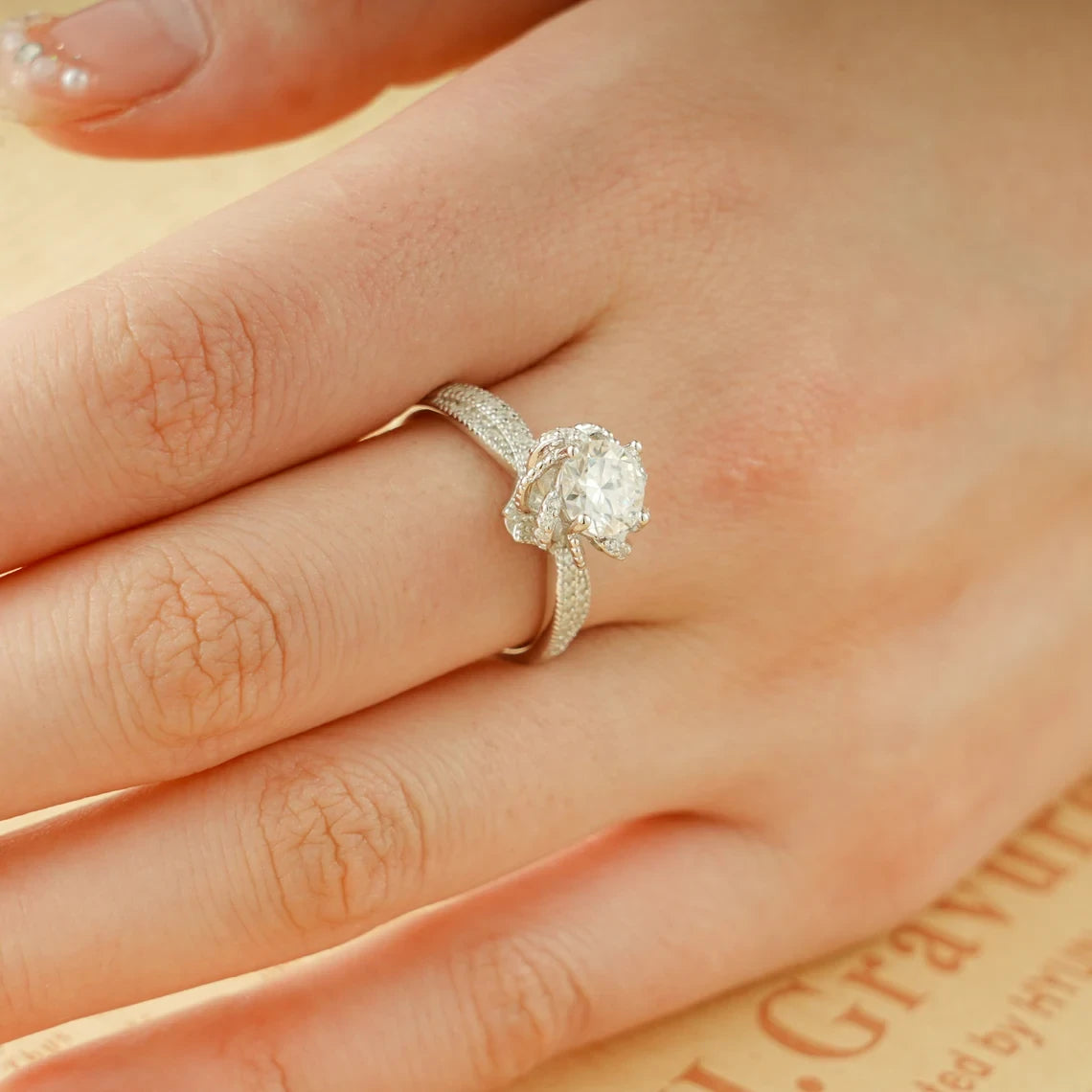 Golden Expression | Valentine’s Sparkle | Unique Love Ring