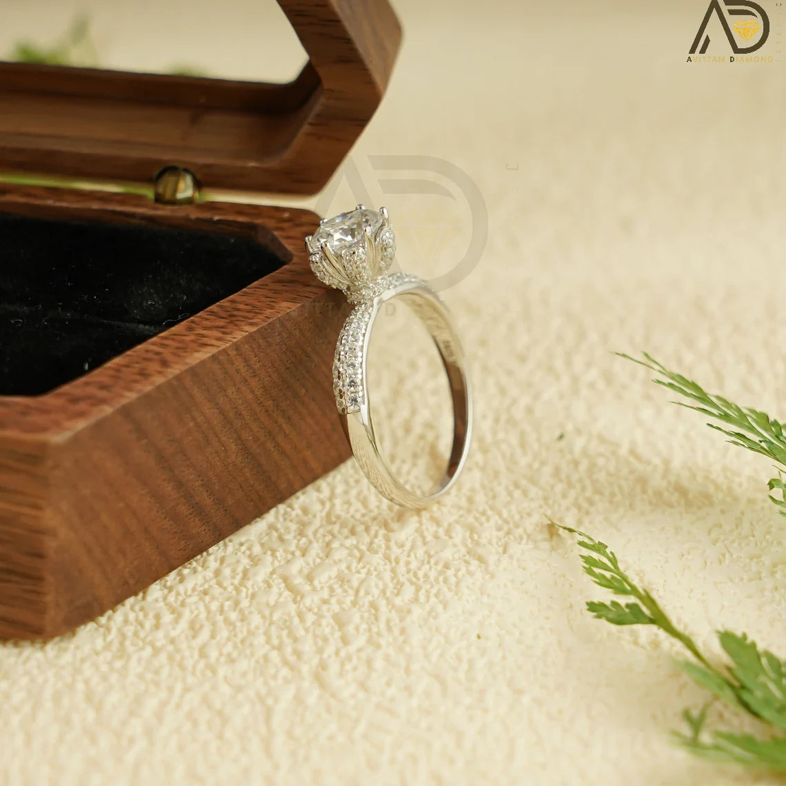 10K Gold Moissanite Ring | Delicate Gold Jewelry | Timeless Gift