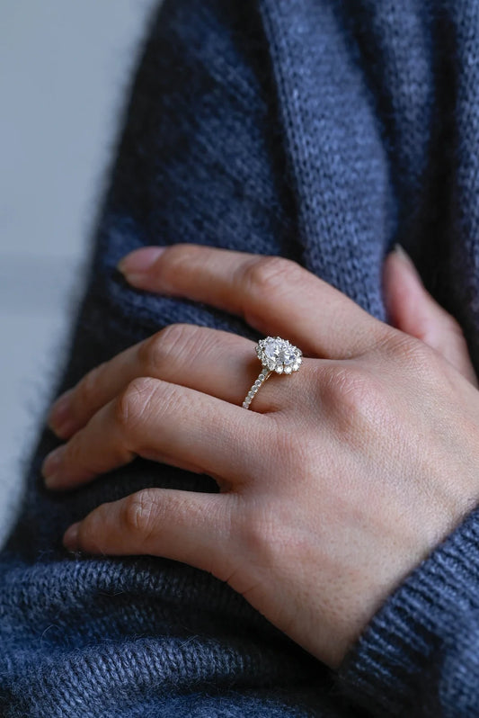 moissanite engagement ring