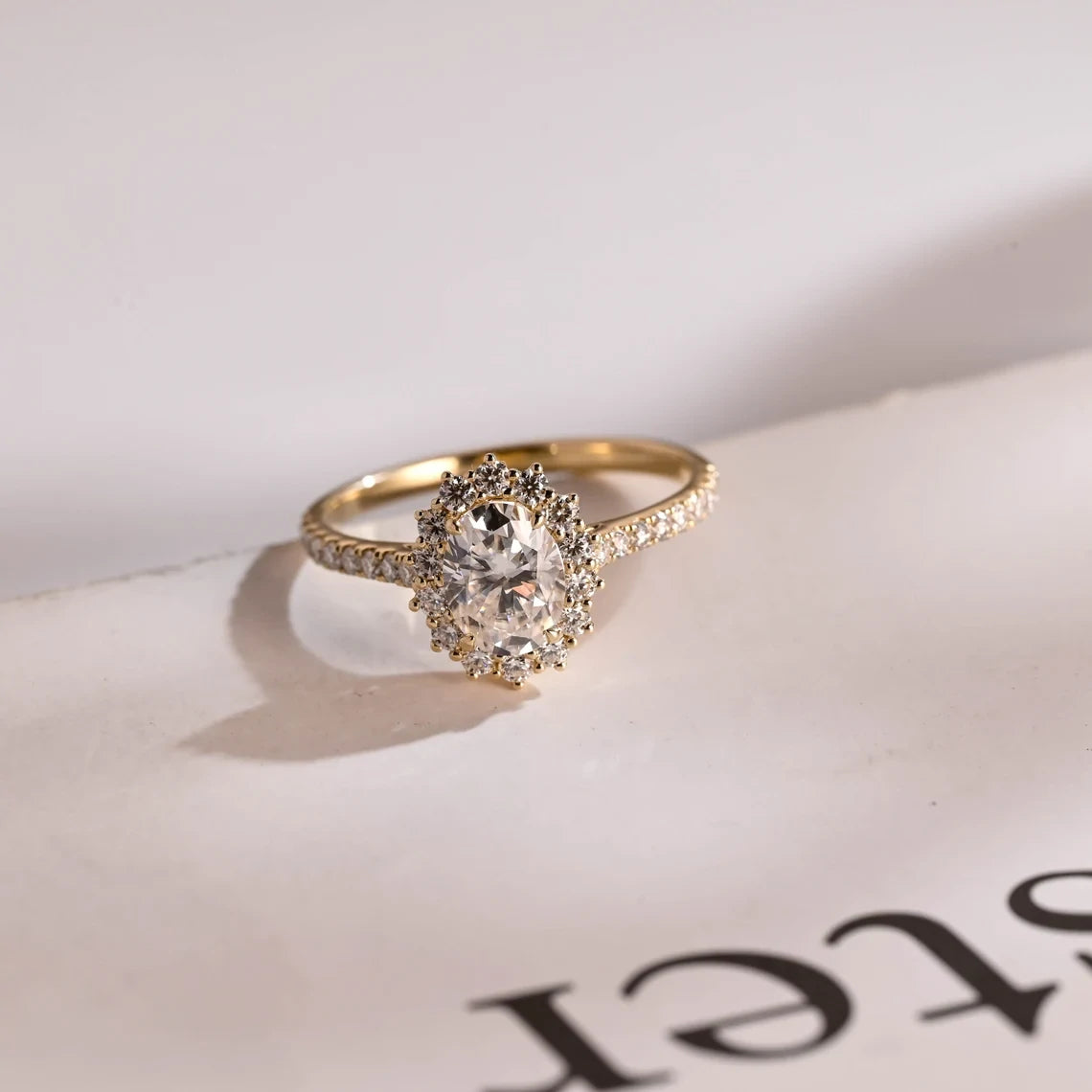 moissanite engagement ring