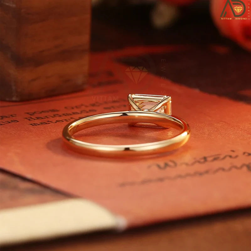 Elegant East West Engagement Ring
