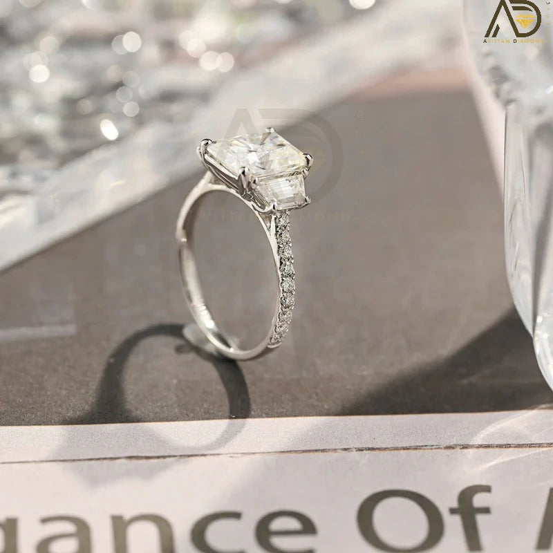 Radiant Cut Moissanite Bridal Ring
