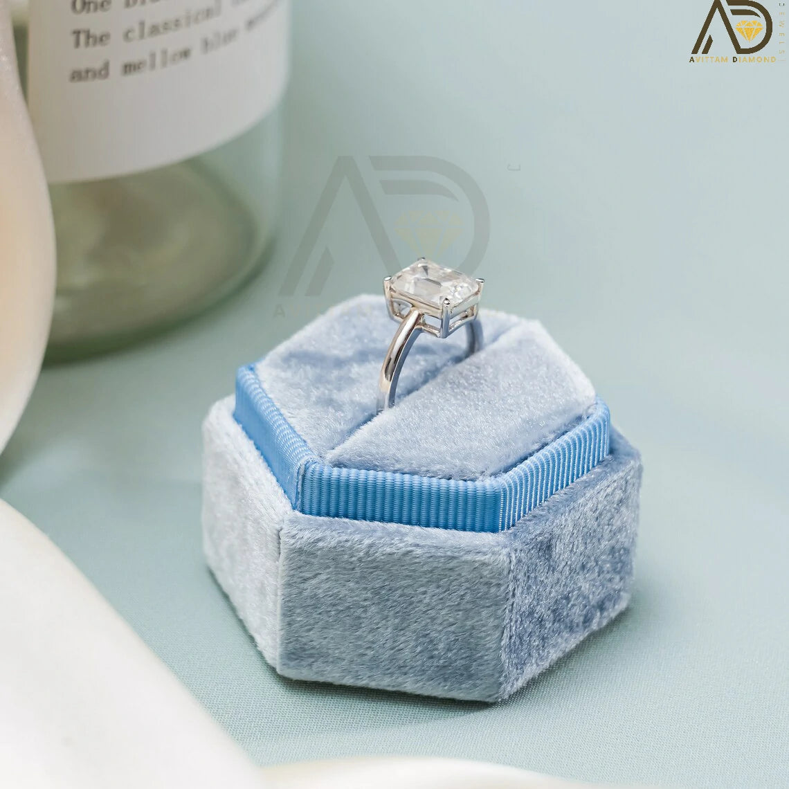 10K Gold Moissanite Ring | 14K Gold Engagement Ring | 18K Gold Moissanite Ring