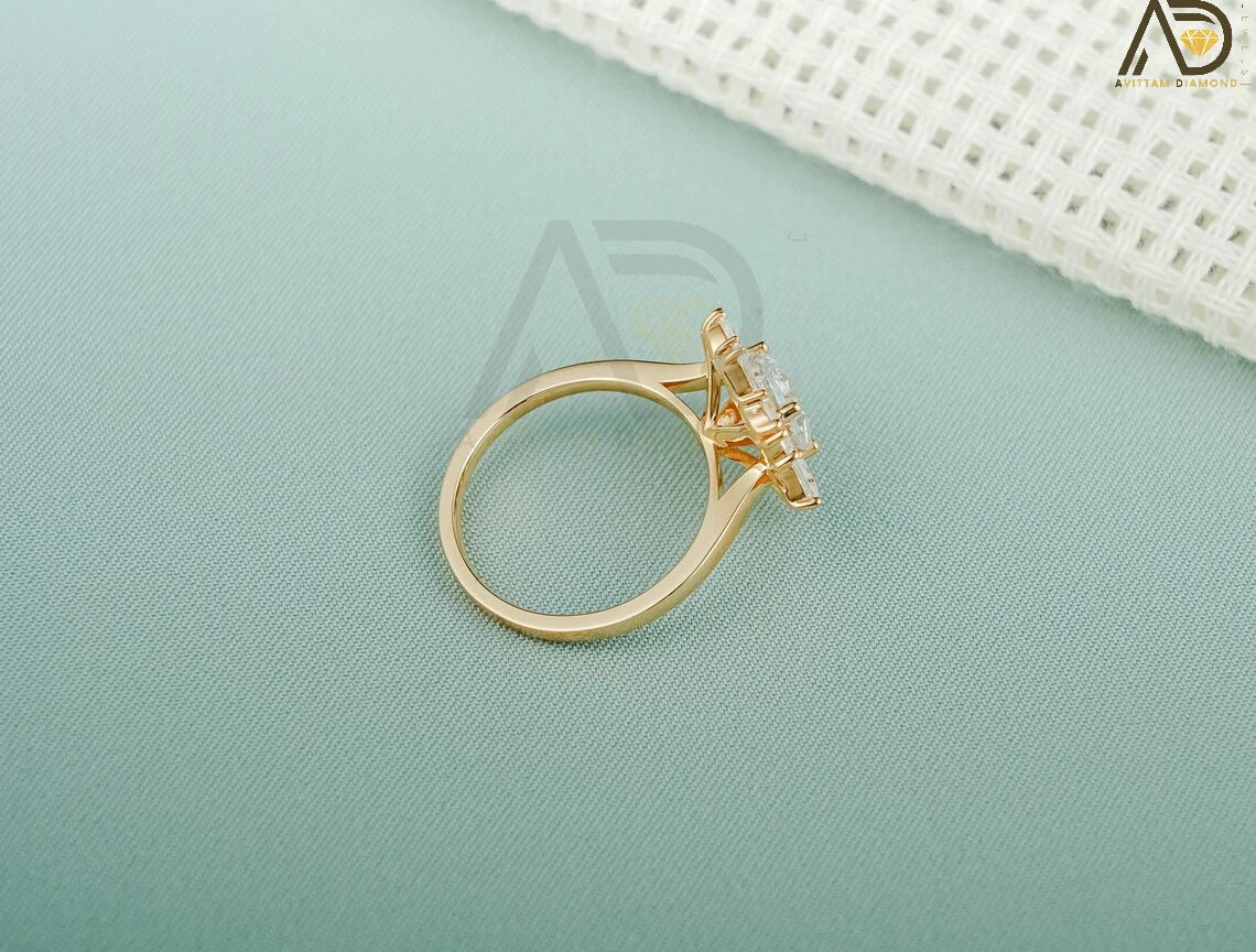 Moissanite Engagement Ring Set