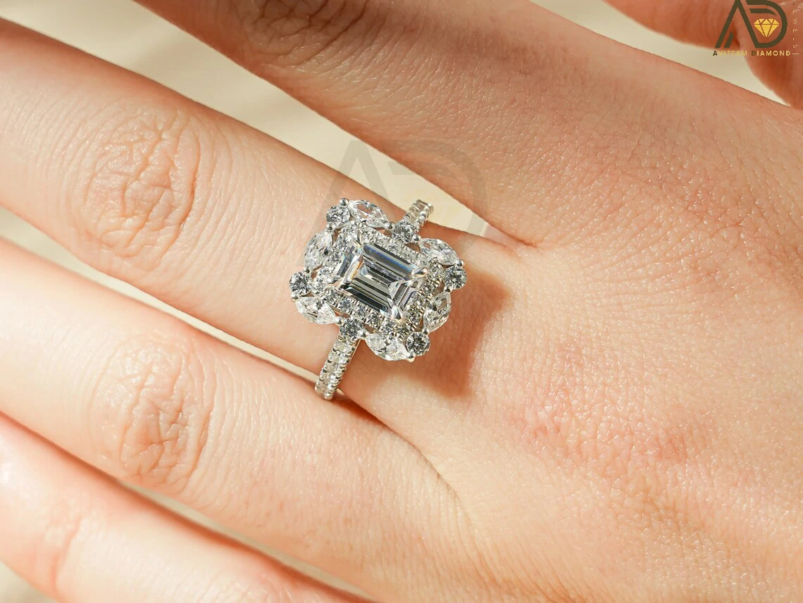 Unique Bridal Jewelry, Elegant Proposal Ring,