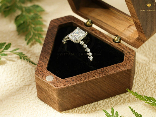 Hidden Halo Emerald Ring