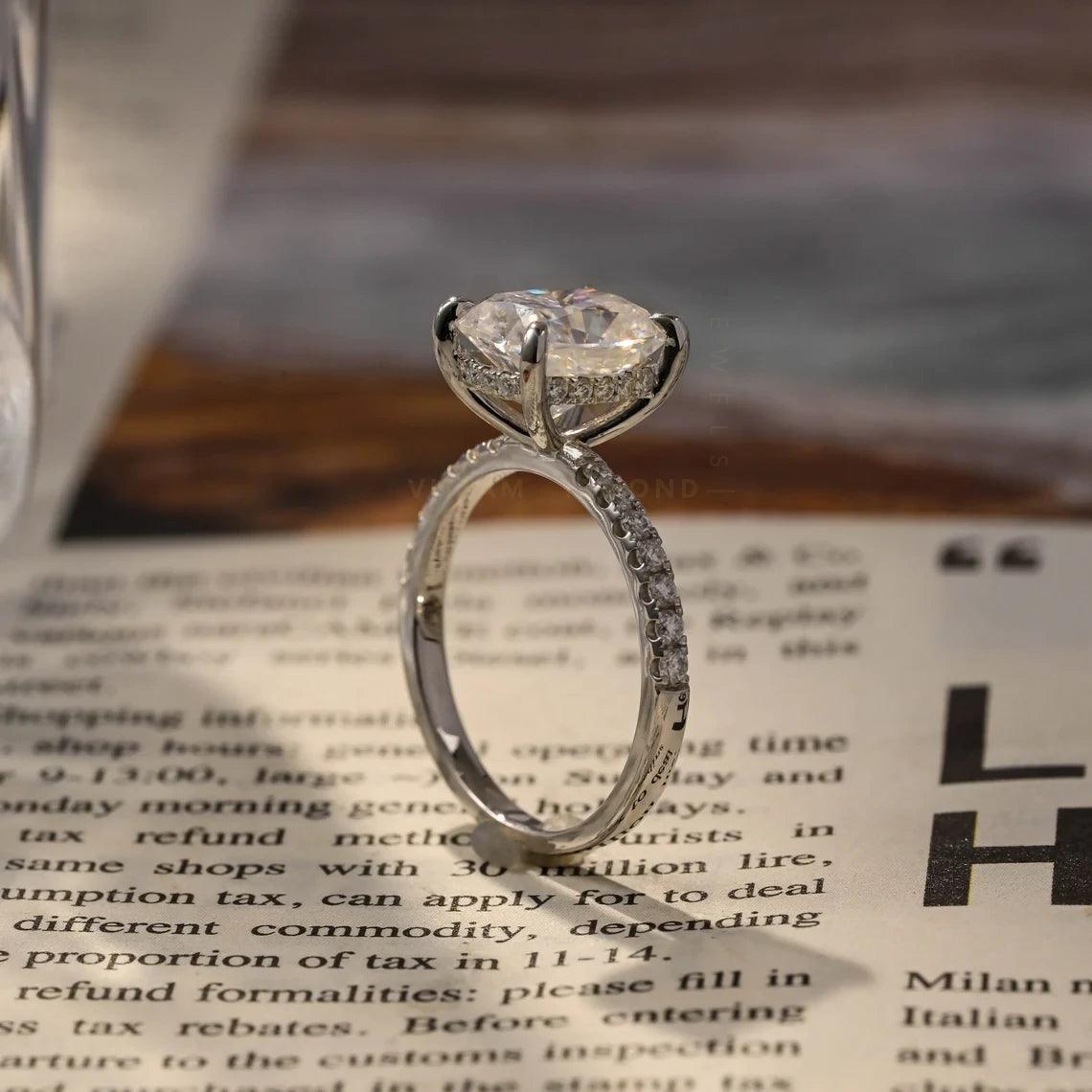 Elongated Cushion Cut Moissanite Engagement Ring with Hidden-Halo, 10K Solid Gold, 14K Solid Gold, 18K Solid Gold, Handmade Vintage Promise Ring, Anniversary Gift, Elongated Cushion Moissanite Ring, Hidden-Halo Engagement Ring, Vintage Promise Ring, Handmade Engagement Ring, Solid Gold Ring, Anniversary Band, Promise Ring, Vintage Style Ring, Gold Anniversary Gift