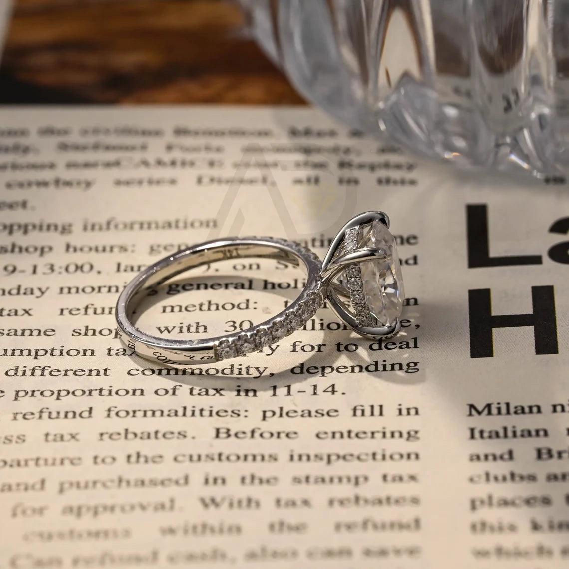 Elongated Cushion Cut Moissanite Engagement Ring with Hidden-Halo, 10K Solid Gold, 14K Solid Gold, 18K Solid Gold, Handmade Vintage Promise Ring, Anniversary Gift, Elongated Cushion Moissanite Ring, Hidden-Halo Engagement Ring, Vintage Promise Ring, Handmade Engagement Ring, Solid Gold Ring, Anniversary Band, Promise Ring, Vintage Style Ring, Gold Anniversary Gift