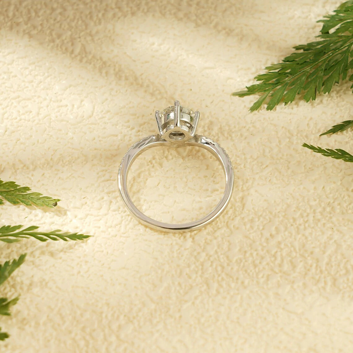 Classic Gold Engagement | Twisted Band Beauty | Timeless Moissanite