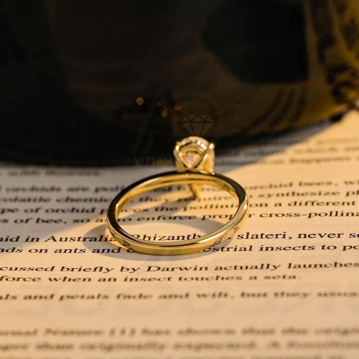 Pear Cut Solitaire Moissanite Engagement Ring, Solid Gold Teardrop Promise Wedding Ring, Handmade Ring, Anniversary Gift, Women's Moissanite Ring, Customizable Fine Jewelry, Unique Promise Ring, Luxurious Symbol of Love, Timeless Elegance, Romantic Anniversary Jewelry
