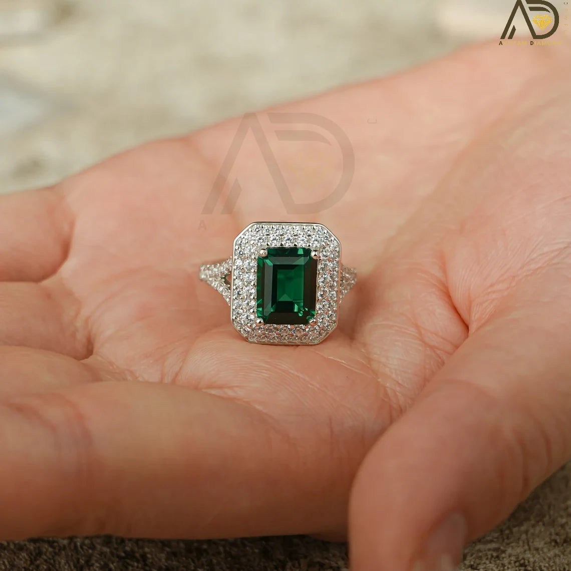 Halo & Pave Engagement Ring