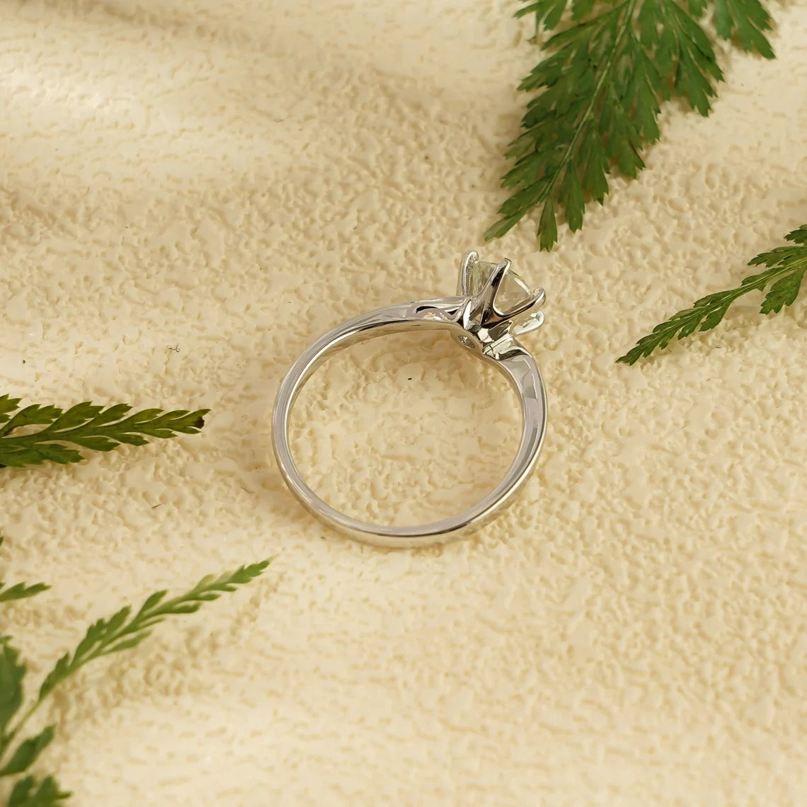 Moissanite Ring for Women | Timeless Promise Jewelry | Handmade in Gold