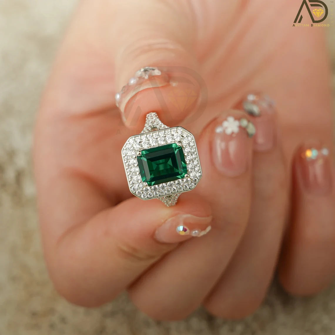 Emerald Engagement Ring
