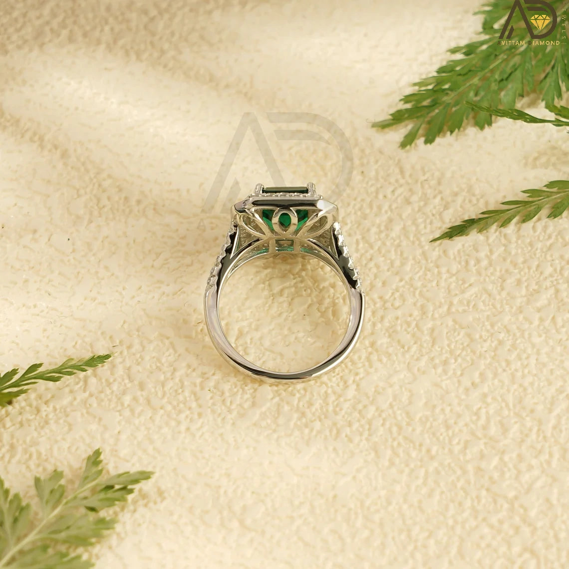 Pave Design Engagement Ring