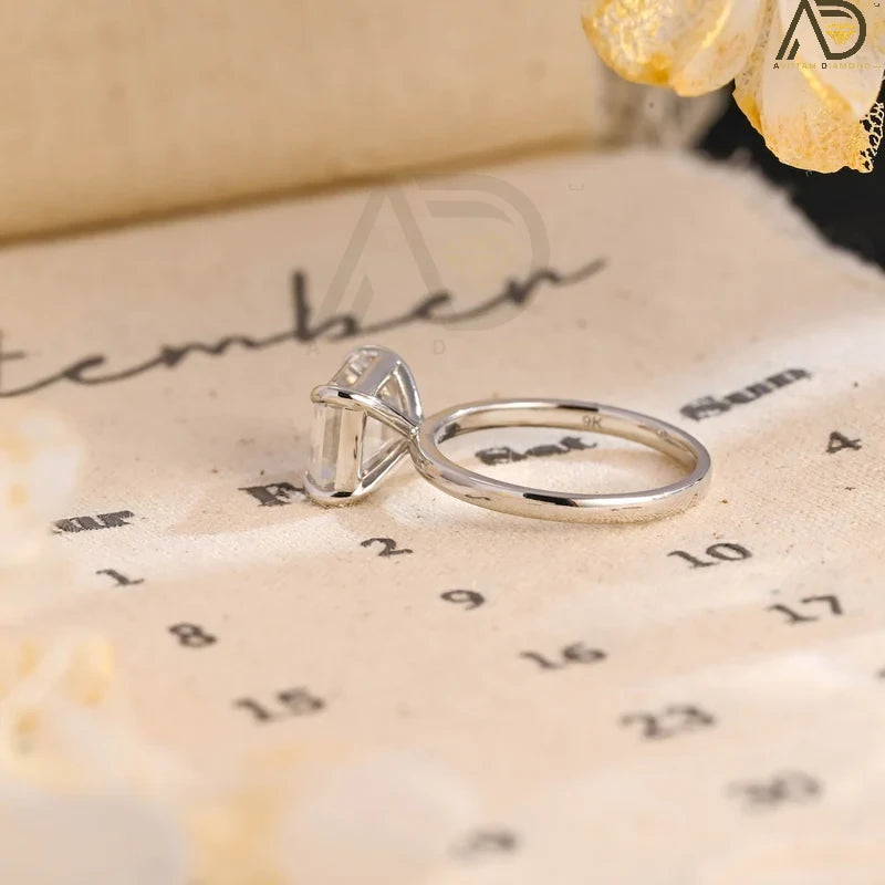 Elegant Emerald Cut Moissanite Jewelry