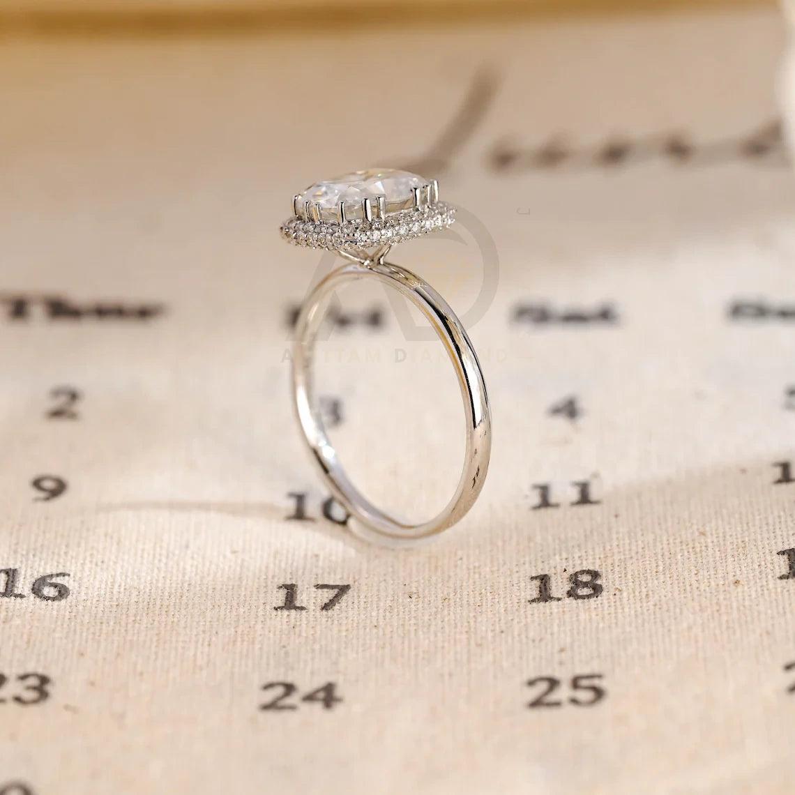 Halo vintage cushion engagement ring, Moissanite engagement ring, Gold cushion wedding ring, Promise ring for her, Anniversary gifts for women, Vintage cushion ring, Halo setting ring, Vintage-inspired jewelry, Cushion cut moissanite, Gold wedding band, Promise ring for wife, Anniversary jewelry, Unique wedding gift, Vintage halo ring, Cushion moissanite ring