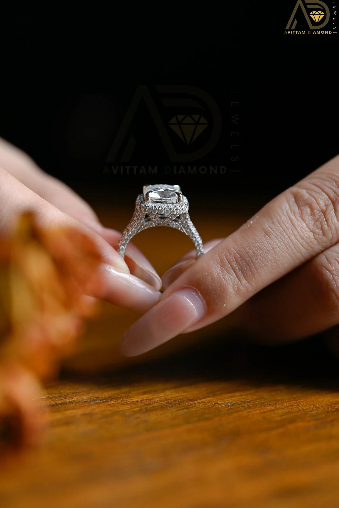 Pave & Halo Moissanite Design