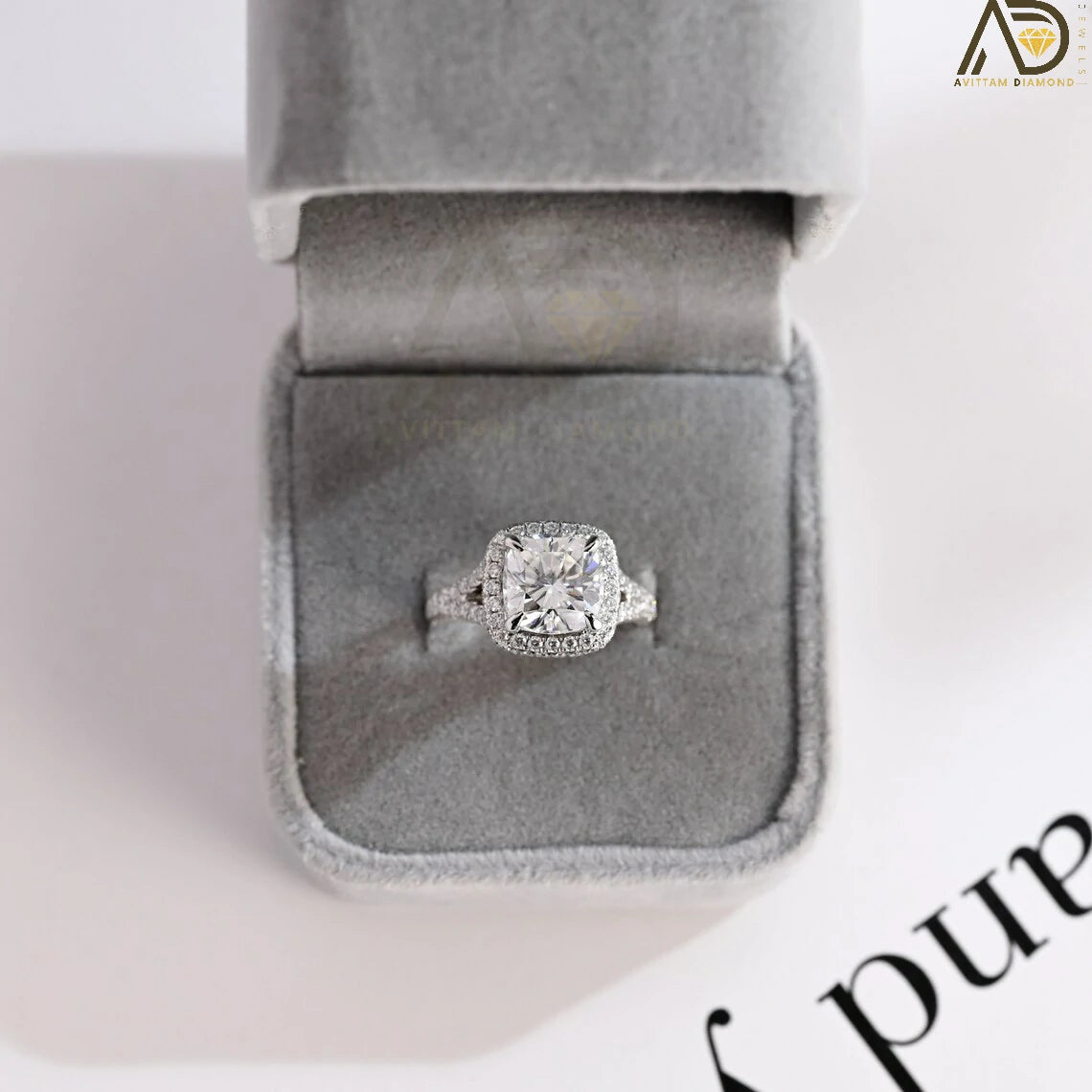 Solid Gold Moissanite Ring